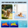 RIOGOO DOG COOLING MAT,BREATHABLE DOG BLANKET WASHABLE,EXTRA LARGE 40X30 BLUE