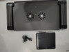 MULTIFUNCTIONAL ADJUSTABLE LAPTOP TABLE WITH USB POWERED COOLING FAN - BLACK