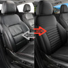 Huidasource Front Seat Covers for Malibu, Faux Leather Seat Protectords Black01 New