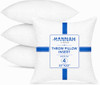 Hannah Linen Throw Pillow Inserts 22x22 4 Pack Square Cushion Pillow Forms New