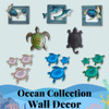 Comfy Hour Under the Sea Collection 14" Metal Art Ocean Fish Wall Decor Blue New
