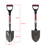 KYLIN Multi-Purpose Mini Round Point Shovel w/Fiberglass D-Handle - 1-Pack New