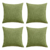 ZLWX LIFE Set of 4 Green Throw Pillow Covers Neutral Textured