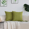 ZLWX LIFE Set of 4 Green Throw Pillow Covers Neutral Textured