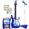 Best Choice Electric Guitar Set Microphone Amp Lights Sounds B01M3MPXP5 - Blue New