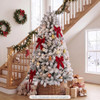 Goplus 7.5ft Snow Flocked Christmas Tree with 1010 Full Branch Tips, Unlit New