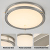 MingBright 14" LED Flush Mount Ceiling Light, Brushed Nickel - B08DDCHPHN New