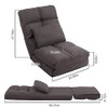 FLOGUOR 14-Position Floor Chair with Back Support Chaise Lounge 8823CO - Coffee New