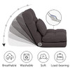 FLOGUOR 14-Position Floor Chair with Back Support Chaise Lounge 8823CO - Coffee New