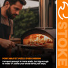 STOKE 13-INCH WOOD PIZZA OVEN GAS BURNER PEEL RAIN COVER - SILVER