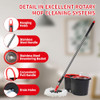 DAMGOLOZA Spin Mop Bucket Wringer Set 360° 3 Microfiber Mop Refills B0D6W8QKKB New