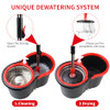 DAMGOLOZA Spin Mop Bucket Wringer Set 360° 3 Microfiber Mop Refills B0D6W8QKKB New