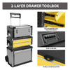 BIG RED STACKABLE PORTABLE METAL TOOL BOX ORGANIZER WITH WHEELS ATRJF-C305ABDYR