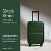 ANTLER SINGLE STRIPE HARDSIDE CARRY-ON LUGGAGE, GREEN, 22X14X9, 40L New