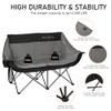 REALEAD DOUBLE CAMPING CAMPING COUCH SUPPORT 650 LBS - GREY