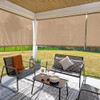 Coolaroo Outdoor Roller Shade with Wand 90% UV Filter 4ft x 6ft Southern Sunset New
