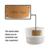 Midlee Rope Dog Toy Basket Blank Label Personalize It! X-Large - B08CPGP8WW New