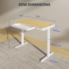 FLEXISPOT COMHAR 48" ELECTRIC STANDING DESK DRAWERS USB QUICK ASSEMBLY - MAPLE
