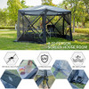 EVER ADVANCED 11.5 FT GAZEBO SCREEN HOUSE TENT 8-10 PEOPLE CAMPING INSTANT BLACK