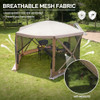 EVER ADVANCED POP UP GAZEBO SCREEN HOUSE TENT FOR CAMPING, BROWN - BROWN