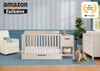 DELTA CHILDREN MAYA 5-IN-1 CRIB CHANGER STORAGE GREENGUARD GOLD SOFT BEIGE