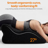RUANUO MEMORY FOAM ERGONOMIC WEDGE PILLOW FOR SLEEPING - BLACK