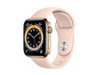 For Parts: APPLE WATCH 6 GPS CELL 44MM GOLD STAINLESS PINK BAND - CANNOT BE REPAIRED