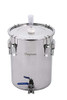 Stainless Steel 7 Gal Fermenter w/ 3-Piece Ball Valve Kettle for Wine Beer Mead New