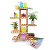 Saim 5-Tier Wooden Plant Stand Shelf Flower Pot Rack Holder - Brown New