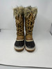 GAWBAW WINTER WOMEN WATERPROOF DUCK BOOTS FUR LINED SNOW BOOTIES - 9 - BROWN