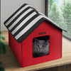 Rest-Eazzzy Cat House Outdoor Bed Weatherproof Shelter B09N1M638G - Red New