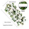 IPOPU Wedding Arch Flowers 3.28ft Artificial Flowers Arrangement Swag - White New