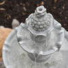 XBrand 36.2" 2-Tier Solar Water Fountain Freestanding Bird Bath - Gray New