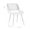ARMEN LIVING PANDA DINING CHAIR WALNUT FINISH AND GRAY FABRIC GRAY/WALNUT