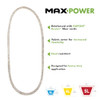 Maxpower 347637 Premium Belt Reinforced with Kevlar Fiber Cords, 5/8" x 92" New