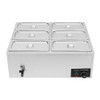 B094QRSL9W 6-Pan Commercial Electric Food Warmer 850W Stainless Steel Buffet New