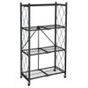 ORIGAMI R4 4-TIER FOLDING SHELF GARAGE HEAVY METAL STORAGE RACK - BLACK New