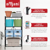 ORIGAMI R4 4-TIER FOLDING SHELF GARAGE HEAVY METAL STORAGE RACK - BLACK New