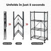 ORIGAMI R4 4-TIER FOLDING SHELF GARAGE HEAVY METAL STORAGE RACK - BLACK New