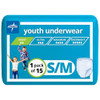 Medline Youth Disposable Protective Underwear, S/M Size for 40-70 lbs - 15 Count New