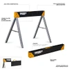 TOUGHBUILT - FOLDING SAWHORSES, ADJUSTABLE WORK TB-C300-2 - BLACK/SILVER New