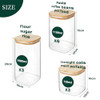 LIBWYS 12-Pack Glass Pantry Storage Jars with Bamboo Lids(0.76/1.22/1.67Qt) New