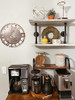 2-Tier Industrial Shelves Wall-Mount Farmhouse Shelves - Rustic White New