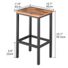 RokiaTek 25.7" Bar Stools Bar Chairs Set of 2 Counter Height Stools New