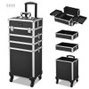 BYOOTIQUE Rolling Makeup Train 4in1 Organizer Trunk Detachable Wheel - Black