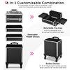 BYOOTIQUE Rolling Makeup Train 4in1 Organizer Trunk Detachable Wheel - Black
