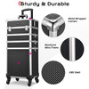BYOOTIQUE Rolling Makeup Train 4in1 Organizer Trunk Detachable Wheel - Black