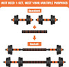 B08R3K2LF2 Adjustable Weights Barbell Dumbbells Set 44lbs BOSWELL 3 in 1 - Black