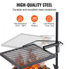 VEVOR SWIVEL CAMPFIRE GRILL, FIRE PIT GRILL GRATE OVER FIRE PITS - BLACK
