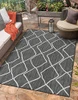 Adiva Rugs Outdoor Indoor Area Rug, Weather Resistant Easy to Clean (Navy Weiss) New